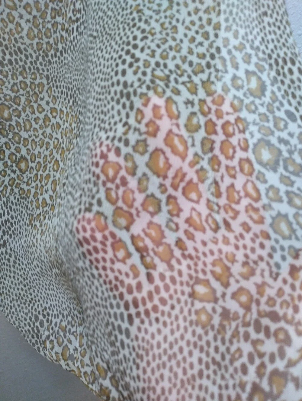 Leopard Print Chiffon Scarf